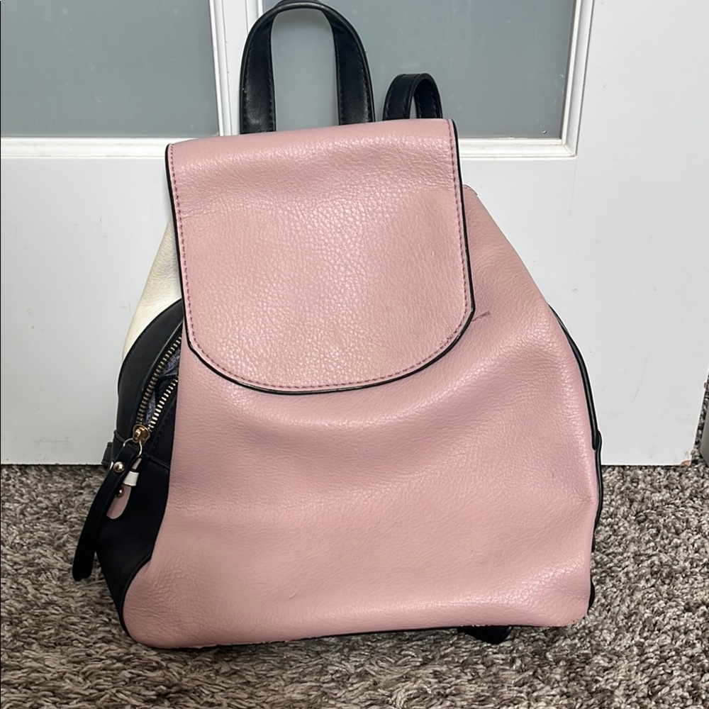 Stylish Pink and Black Women's Backpack